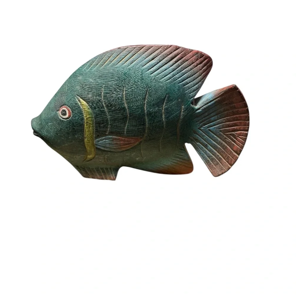 Decorative Green Fish Sculpture
